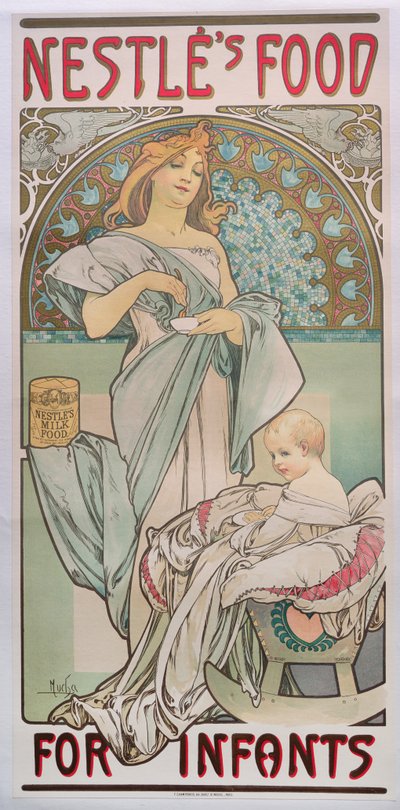 Alimento Nestlé para Infantes, 1897 de Alphonse Mucha